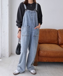 andme | コットンツイルダブルポケットワイドサロペット(サロペット/オーバーオール)