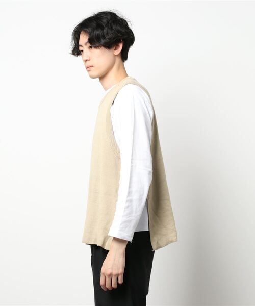 Mimma/Mimaa（ミマ）の「【Mimma/Mimaa】シンプルニットベスト（ベスト・メンズ・ブラック/ベージュ/グレー・FREE）」の13枚目の写真