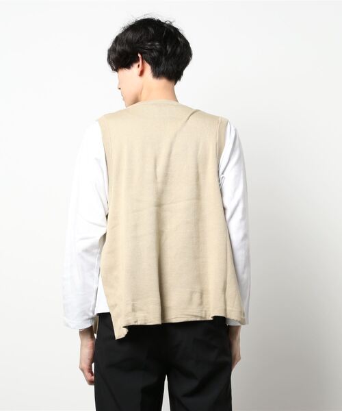 Mimma/Mimaa（ミマ）の「【Mimma/Mimaa】シンプルニットベスト（ベスト・メンズ・ブラック/ベージュ/グレー・FREE）」の6枚目の写真