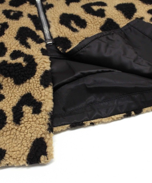 RNA（アールエヌエー）の「C0742 ボアコンビＭＡ－１コート（モッズコート・レディース・ブラック/カーキ/レオパード・MEDIUM）」の9枚目の写真