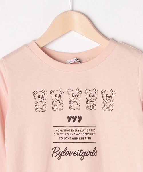 by LOVEiT（バイラビット）の「グミラビコ長袖Tシャツ【PTPR】【くま柄】（Tシャツ/カットソー・キッズ・ブラック/オフホワイト/ラベンダー/ピンク・140cm/120cm/160cm/150cm/130cm）」の10枚目の写真
