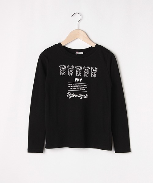 by LOVEiT（バイラビット）の「グミラビコ長袖Tシャツ【PTPR】【くま柄】（Tシャツ/カットソー・キッズ・ブラック/オフホワイト/ラベンダー/ピンク・140cm/120cm/160cm/150cm/130cm）」の14枚目の写真