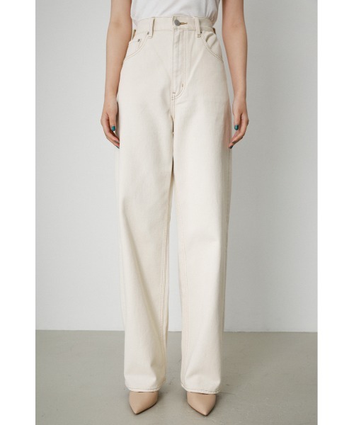 AZUL by moussy（アズールバイマウジー）の「HIGH WAIST DENIM WIDE/ハイウェストデニムワイド（デニムパンツ・レディース・オフホワイト/ライトブルー/ワンウォッシュ/ライトベージュ・MEDIUM/LARGE/SMALL/X-SMALL）」の15枚目の写真