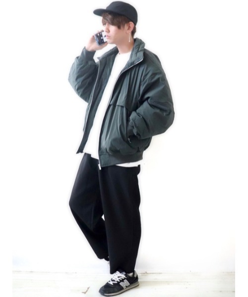 STYLEMIXER(スタイルミキサー)の「スタンドカラーショートブルゾン(ブルゾン・メンズ・ダークグリーン/ブラック・X-LARGE/LARGE/MEDIUM)」の19枚目の写真