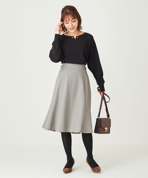 ANY SIS(エニィスィス)の「【洗える】フェイクパールドルマン ニット(ニット/セーター・レディース・ブラック系/ベージュ系/ワイン系・0)」の8枚目の写真