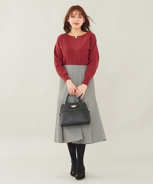 ANY SIS(エニィスィス)の「【洗える】フェイクパールドルマン ニット(ニット/セーター・レディース・ブラック系/ベージュ系/ワイン系・0)」の12枚目の写真