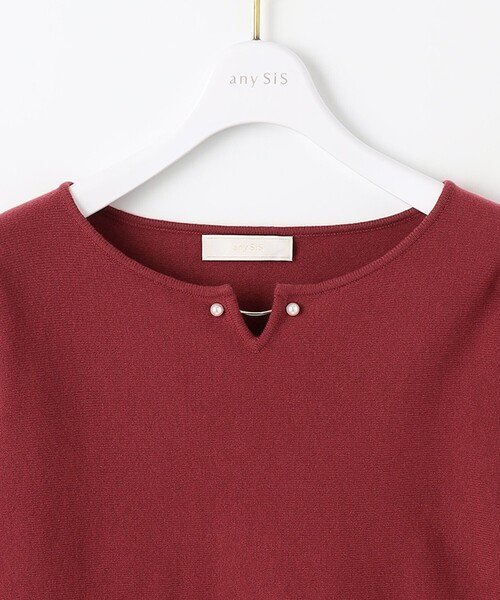 ANY SIS(エニィスィス)の「【洗える】フェイクパールドルマン ニット(ニット/セーター・レディース・ブラック系/ベージュ系/ワイン系・0)」の15枚目の写真