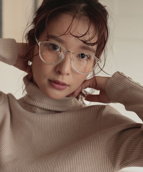 DONOBAN(ドノバン)の「【UVカット率 99%以上】クリアレンズ伊達メガネ(メガネ・レディース・クリア/ブラック/クリアブラウン/ブラウン系その他・ONESIZE)」の4枚目の写真