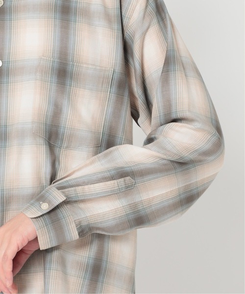 417 EDIFICE（フォーワンセブンエディフィス）の「【ESSENTIAL / エッセンシャル】 オンブレーレギュラーシャツ（シャツ/ブラウス・メンズ・ベージュ/カーキ/グリーン・SMALL/MEDIUM/LARGE）」の9枚目の写真