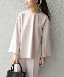 SHIPS | 〈手洗い可能〉パールモチーフボタンクルーネックブラウス◆(シャツ/ブラウス)