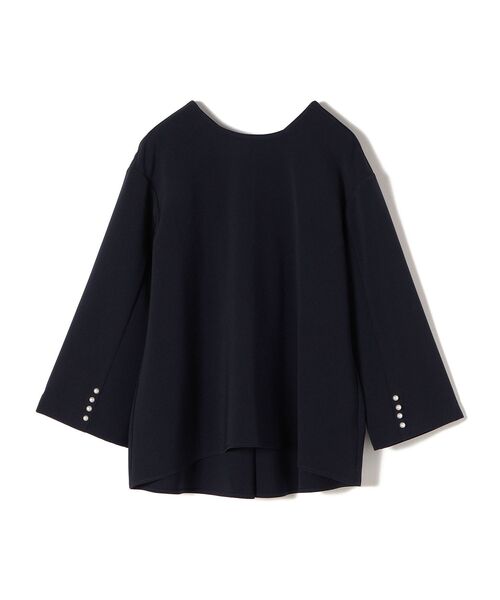 SHIPS（シップス）の「〈手洗い可能〉パールモチーフボタンクルーネックブラウス◆（シャツ/ブラウス・レディース・ベージュ/ネイビー・36/38）」の8枚目の写真