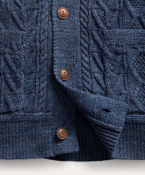 90s RRL 三ツ星 アランニット カーディガン Lサイズ 90s RRL 三ツ星 アランニット カーディガン Lサイズ 90s RRL