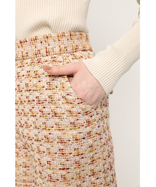 SLY（スライ）の「COLOR TWEED S/PT カラー ツイード ショートパンツ（スラックス・レディース・オレンジ系その他/ブラック・1/2）」の14枚目の写真