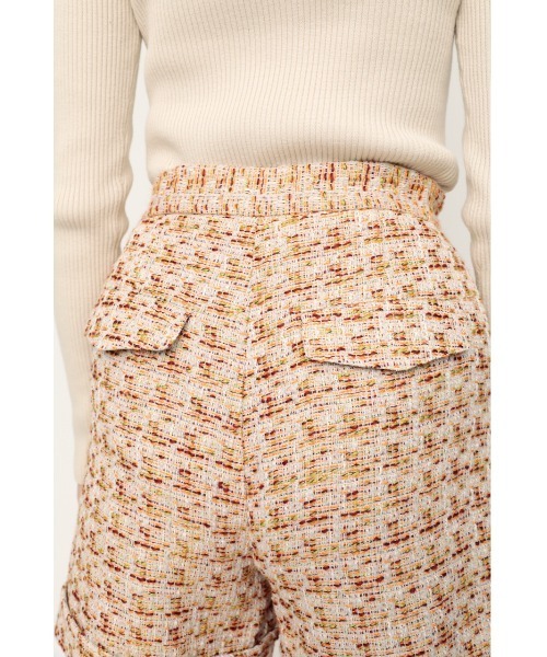 SLY（スライ）の「COLOR TWEED S/PT カラー ツイード ショートパンツ（スラックス・レディース・オレンジ系その他/ブラック・1/2）」の15枚目の写真