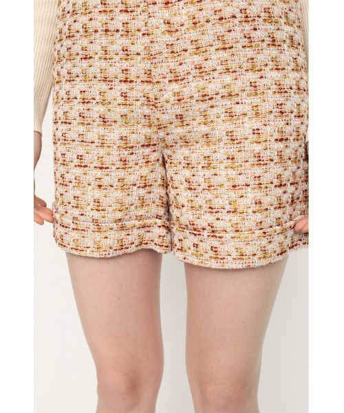 SLY（スライ）の「COLOR TWEED S/PT カラー ツイード ショートパンツ（スラックス・レディース・オレンジ系その他/ブラック・1/2）」の16枚目の写真