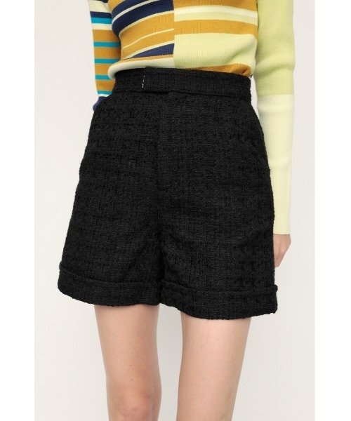 SLY（スライ）の「COLOR TWEED S/PT カラー ツイード ショートパンツ（スラックス・レディース・オレンジ系その他/ブラック・1/2）」の4枚目の写真