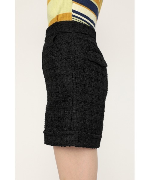 SLY（スライ）の「COLOR TWEED S/PT カラー ツイード ショートパンツ（スラックス・レディース・オレンジ系その他/ブラック・1/2）」の6枚目の写真