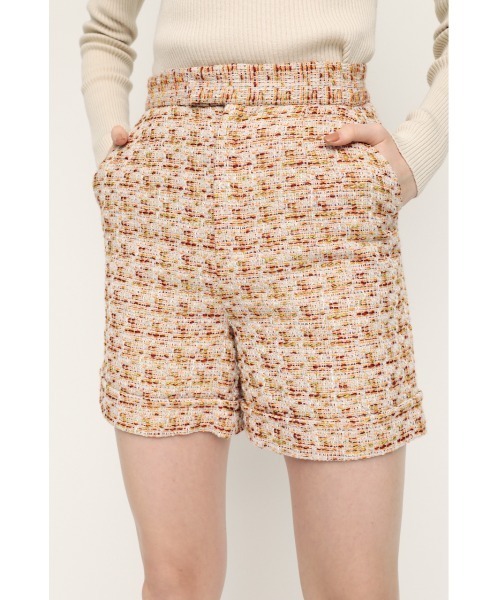 SLY（スライ）の「COLOR TWEED S/PT カラー ツイード ショートパンツ（スラックス・レディース・オレンジ系その他/ブラック・1/2）」の9枚目の写真