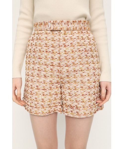 SLY（スライ）の「COLOR TWEED S/PT カラー ツイード ショートパンツ（スラックス・レディース・オレンジ系その他/ブラック・1/2）」の10枚目の写真