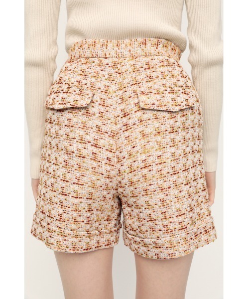 SLY（スライ）の「COLOR TWEED S/PT カラー ツイード ショートパンツ（スラックス・レディース・オレンジ系その他/ブラック・1/2）」の12枚目の写真