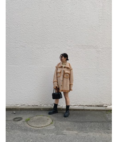 SLY（スライ）の「COLOR TWEED S/PT カラー ツイード ショートパンツ（スラックス・レディース・オレンジ系その他/ブラック・1/2）」の17枚目の写真