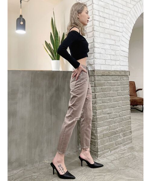 GYDA（ジェイダ）の「2WAYカシュクールデザインオフショルTOPS（Tシャツ/カットソー・レディース・ブラック/オフホワイト/シャーベット・FREE）」の10枚目の写真