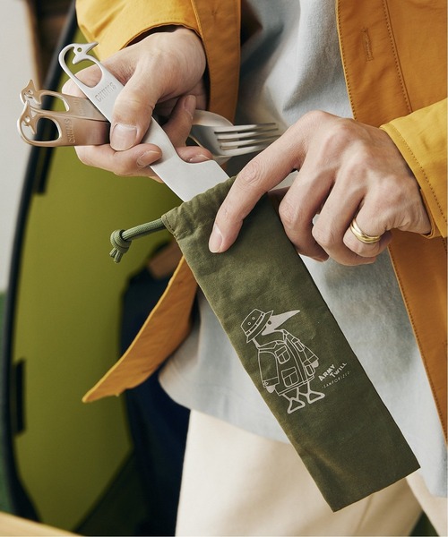 CHUMS（チャムス）の「【CHUMS × ARMY TWILL / チャムス×アーミーツイル】カトラリーケース（食器・メンズ・カーキ・FREE）」の2枚目の写真