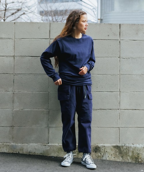 「ChampionAuthenticT-SHIRTS」レディースチャンピオンスーパーオーバーサイズコットンL/STシャツ