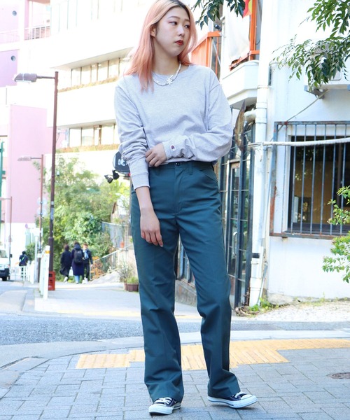 「ChampionAuthenticT-SHIRTS」レディースチャンピオンスーパーオーバーサイズコットンL/STシャツ