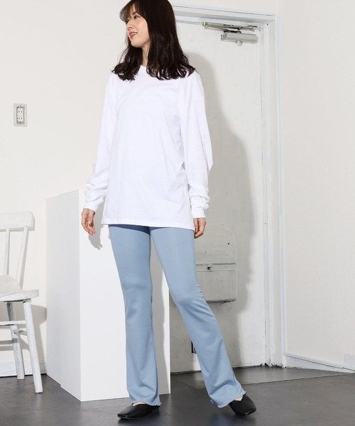 「ChampionAuthenticT-SHIRTS」レディースチャンピオンスーパーオーバーサイズコットンL/STシャツ
