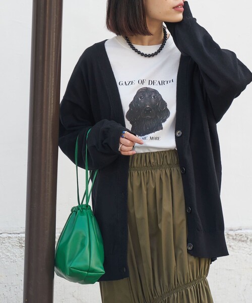 Firsthand(ファーストハンド)の「Firsthand/ファーストハンド USAコットン アニマル ロングスリーブTシャツ(Tシャツ/カットソー・レディース・ブラウン/オフホワイト/その他/ブラック・ONE SIZE)」の1枚目の写真