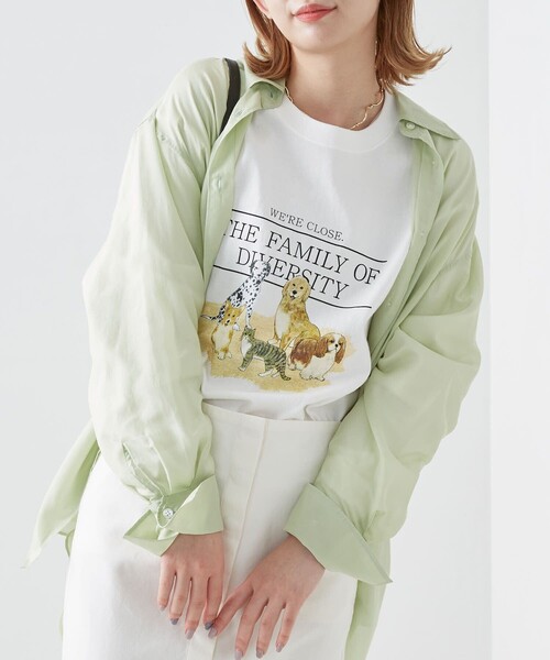 Firsthand(ファーストハンド)の「Firsthand/ファーストハンド USAコットン アニマル ロングスリーブTシャツ(Tシャツ/カットソー・レディース・ブラウン/オフホワイト/その他/ブラック・ONE SIZE)」の10枚目の写真