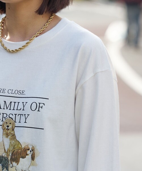 Firsthand(ファーストハンド)の「Firsthand/ファーストハンド USAコットン アニマル ロングスリーブTシャツ(Tシャツ/カットソー・レディース・ブラウン/オフホワイト/その他/ブラック・ONE SIZE)」の11枚目の写真