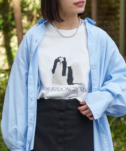 Firsthand(ファーストハンド)の「Firsthand/ファーストハンド USAコットン アニマル ロングスリーブTシャツ(Tシャツ/カットソー・レディース・ブラウン/オフホワイト/その他/ブラック・ONE SIZE)」の20枚目の写真