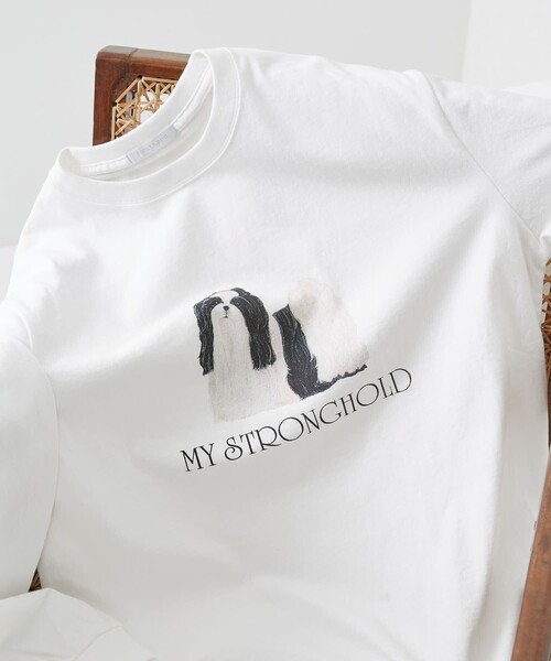 Firsthand(ファーストハンド)の「Firsthand/ファーストハンド USAコットン アニマル ロングスリーブTシャツ(Tシャツ/カットソー・レディース・ブラウン/オフホワイト/その他/ブラック・ONE SIZE)」の12枚目の写真