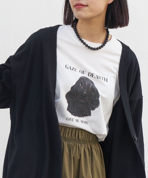 Firsthand(ファーストハンド)の「Firsthand/ファーストハンド USAコットン アニマル ロングスリーブTシャツ(Tシャツ/カットソー・レディース・ブラウン/オフホワイト/その他/ブラック・ONE SIZE)」の9枚目の写真