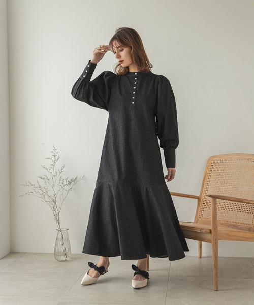 rectangle（レクタングル）の「マーメイドデニムワンピース（ワンピース・レディース・ブラック/ネイビー・FREE）」の3枚目の写真