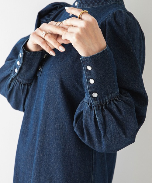 rectangle（レクタングル）の「マーメイドデニムワンピース（ワンピース・レディース・ブラック/ネイビー・FREE）」の14枚目の写真