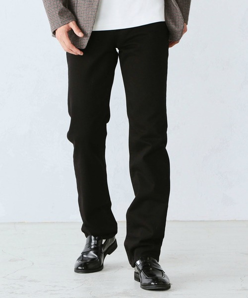 Lee(リー)の「Lee/リー AMERICAN STANDARD/アメリカンスタンダード 201 ストレートジーンズ ストレートデニムパンツ(デニムパンツ・メンズ・ブラック/インディゴブルー/アイボリー/ライトブラウン/ブラック系その他/ブラック系その他2・32/30/36/34/31/33/28/29)」の3枚目の写真