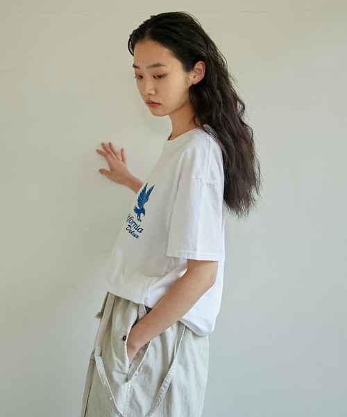 CALUX（キャラクス）の「【CALUX】プリントTシャツ/AMERICAN EAGLE（Tシャツ/カットソー・レディース・ホワイト・FREE）」の2枚目の写真