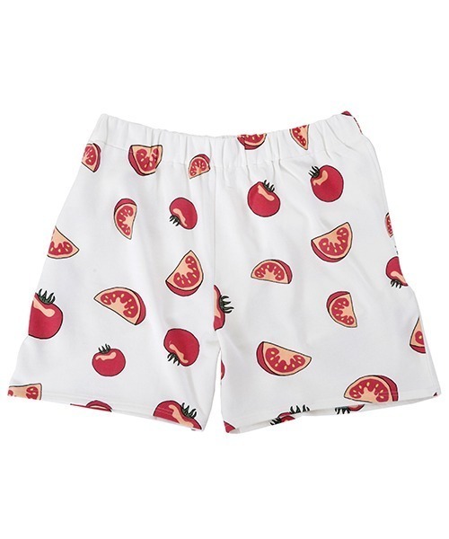 PUNYUS(プニュズ)の「フード総柄スウェットショーパン(TOMATO・KIWI・RENNYU)(スウェットパンツ・レディース・レッド/ブルー/グリーン・1/2/4/3)」の7枚目の写真