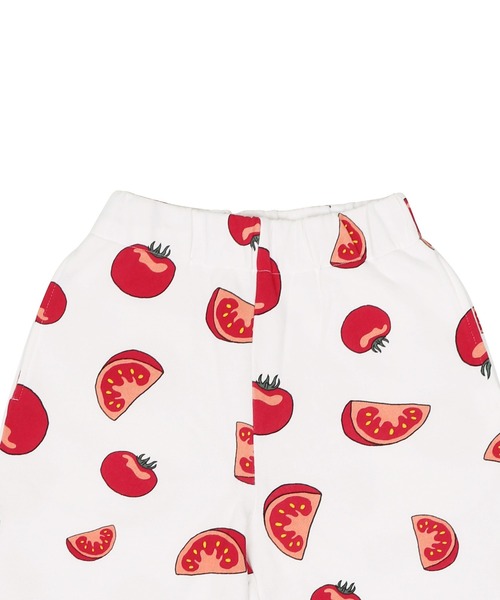 PUNYUS(プニュズ)の「フード総柄スウェットショーパン(TOMATO・KIWI・RENNYU)(スウェットパンツ・レディース・レッド/ブルー/グリーン・1/2/4/3)」の5枚目の写真