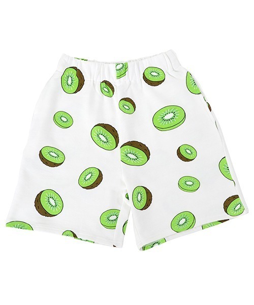 PUNYUS(プニュズ)の「フード総柄スウェットショーパン(TOMATO・KIWI・RENNYU)(スウェットパンツ・レディース・レッド/ブルー/グリーン・1/2/4/3)」の10枚目の写真