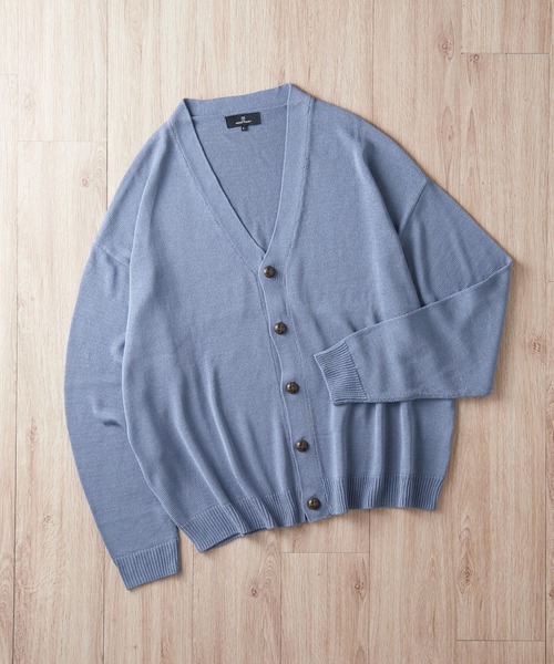 MONO-MART(モノマート)の「ソフトタッチボリュームニットルーズビッグシルエットカーディガン(カーディガン/ボレロ・メンズ・チャコールグレー/ライトグレー/ブラック/ブルー/モカ/グレイッシュブルー/ピンク系/マスタード/オリーブ・M/L)」の12枚目の写真