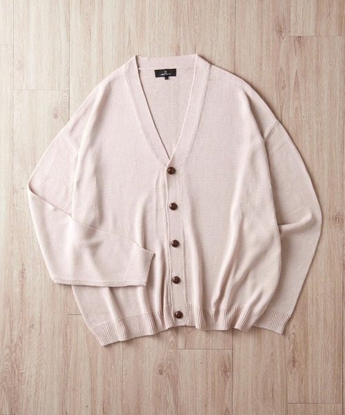 MONO-MART(モノマート)の「ソフトタッチボリュームニットルーズビッグシルエットカーディガン(カーディガン/ボレロ・メンズ・チャコールグレー/ライトグレー/ブラック/ブルー/モカ/グレイッシュブルー/ピンク系/マスタード/オリーブ・M/L)」の21枚目の写真