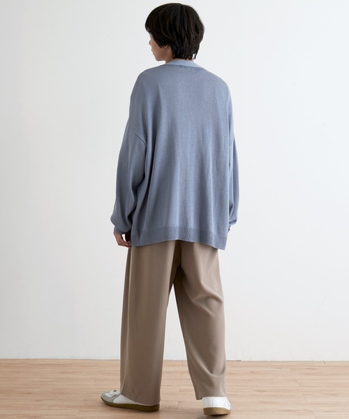 MONO-MART(モノマート)の「ソフトタッチボリュームニットルーズビッグシルエットカーディガン(カーディガン/ボレロ・メンズ・チャコールグレー/ライトグレー/ブラック/ブルー/モカ/グレイッシュブルー/ピンク系/マスタード/オリーブ・M/L)」の17枚目の写真
