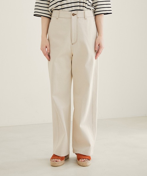 SALON adam et rope'（サロン アダム エ ロペ）の「【サステナブル】【セットアップ対応】ハイウエストリサイクルデニムパンツ（デニムパンツ・レディース・グレー/オフホワイト・S/M）」の7枚目の写真