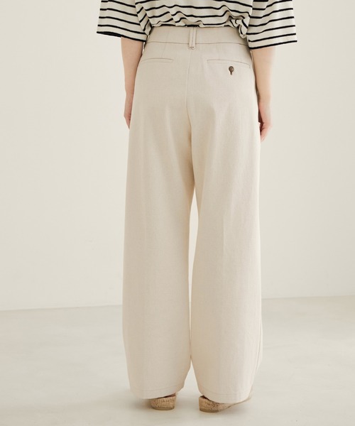 SALON adam et rope'（サロン アダム エ ロペ）の「【サステナブル】【セットアップ対応】ハイウエストリサイクルデニムパンツ（デニムパンツ・レディース・グレー/オフホワイト・S/M）」の9枚目の写真