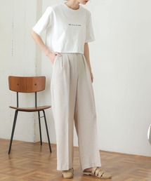 SENSE OF PLACE by URBAN RESEARCH | 『WEB先行販売』USAコットンクロップドロゴTシャツ(5分袖)(Tシャツ/カットソー)