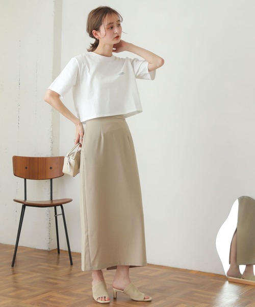 SENSE OF PLACE by URBAN RESEARCH（センスオブプレイスバイアーバンリサーチ）の「USAコットンクロップドロゴTシャツ(5分袖)（Tシャツ/カットソー・レディース・その他1/ブラック系その他/その他2・ONE）」の6枚目の写真